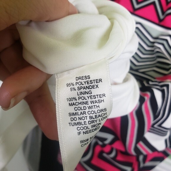 Eliza J pink abstract geometric design short dress size 8 - Picture 3 of 10